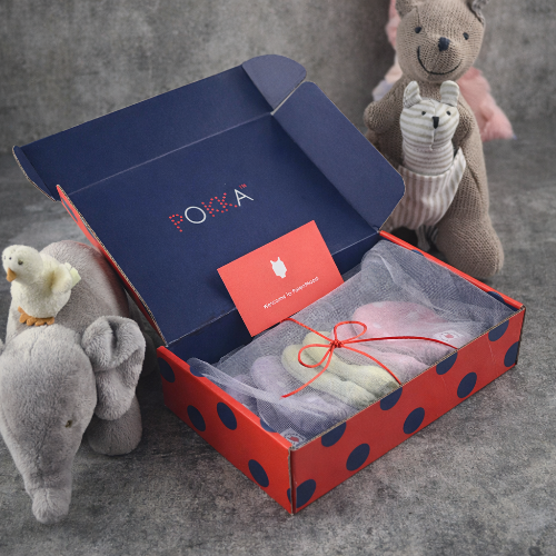 Organic Cotton stay-on baby mitts handmade in USA