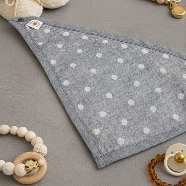 Eczema friendly gots organic cotton bandana bib handmade by Pokka Kids in NYC