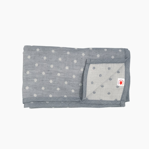 charcoal gray GOTS certified organic cotton blanket in Versatile size for use as a stroller cover, or nursing cover