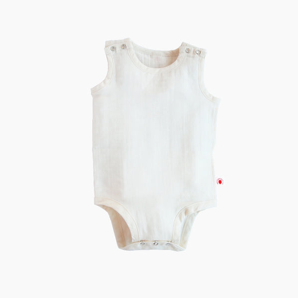 100% GOTS certified dye free newborn bodysuit