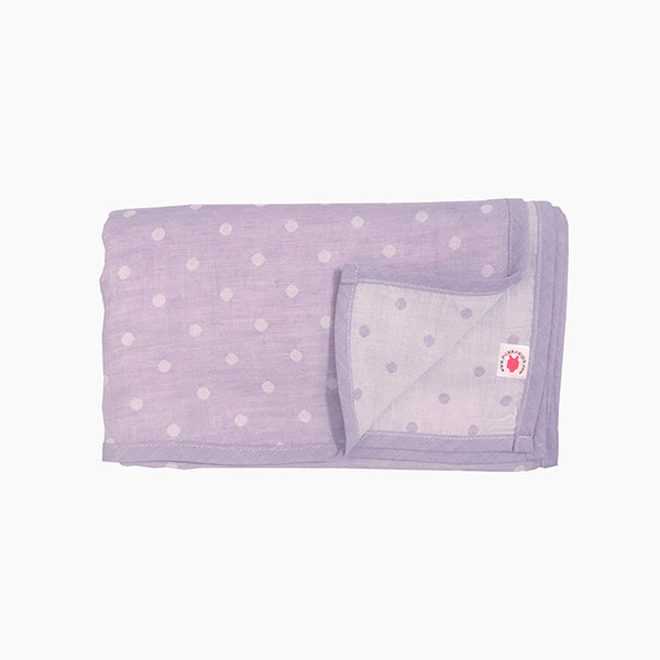 Pokka Kids violet newborn receiving swaddle blanket handmade in NYC for eczema prone skin